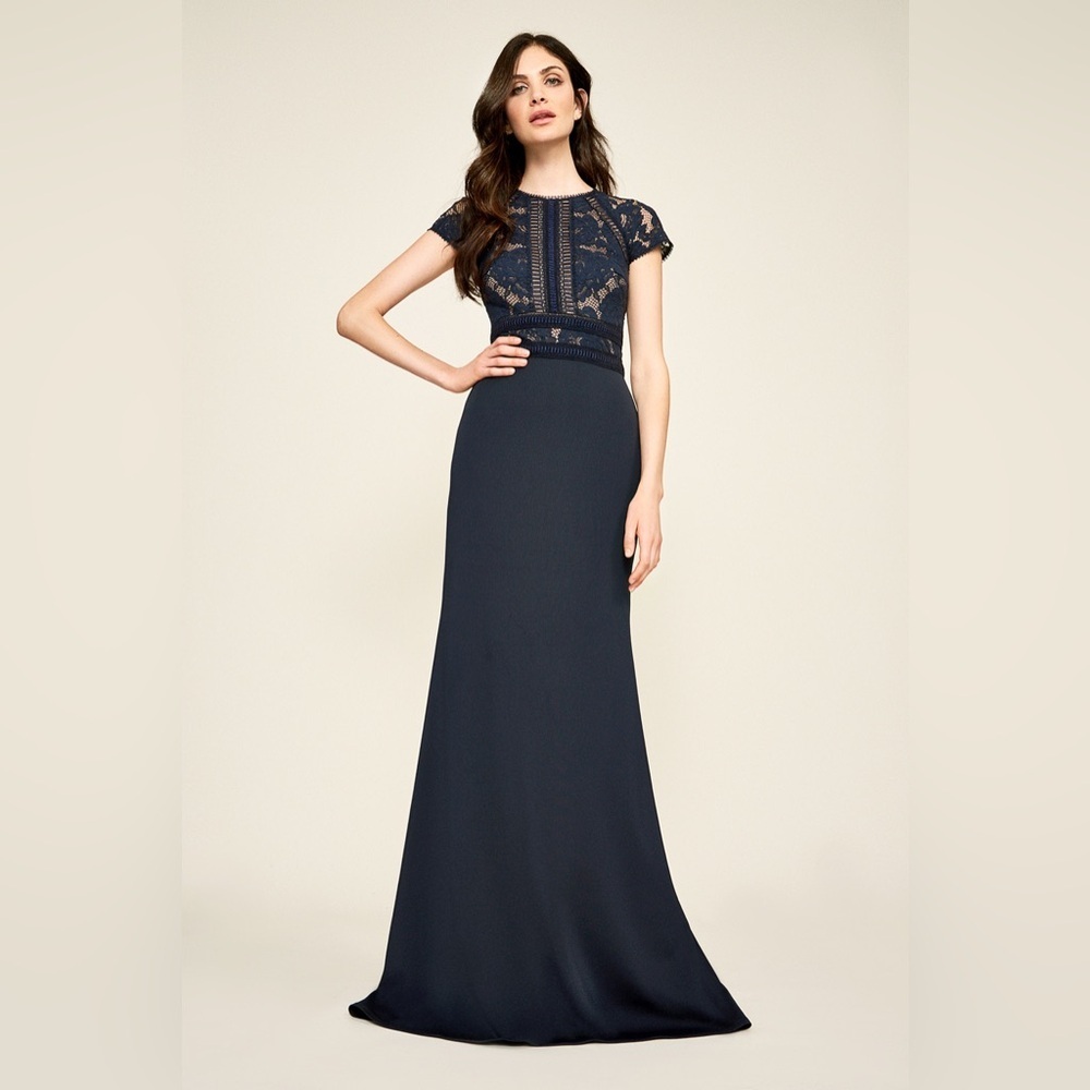 Bohme Navy Lace Bodice Maxi Dress